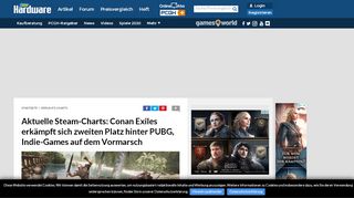 
                            10. Aktuelle Steam-Charts: Conan Exiles erkämpft sich zweiten Platz ...