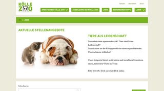 
                            3. Aktuelle Stellenangebote - Kölle-Zoo Management Services GmbH ...