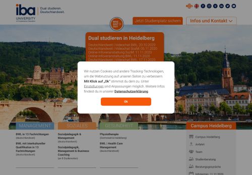 
                            8. Aktuelle Termine zum dualen Studium an der iba ... - Heidelberg