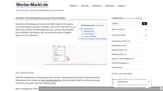 
                            9. Aktuellen Handelsregisterauszug als PDF online ... - Werbe-Markt.de