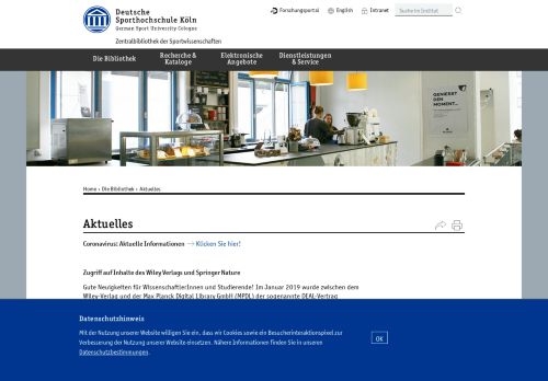 
                            4. Aktuelles - Zentralbibliothek der Sportwissenschaften, Deutsche ...