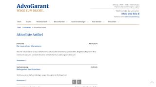 
                            10. Aktuellste Artikel - AdvoGarant