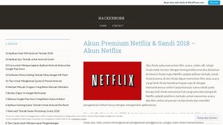 
                            4. Akun Premium Netflix & Sandi 2018 – Akun Netflix – hackernobb