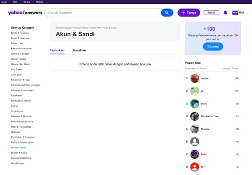 
                            6. Akun & Sandi | Yahoo Answers