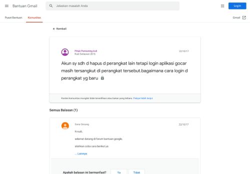 
                            11. Akun sy sdh d hapus d perangkat lain tetapi login aplikasi gocar ...