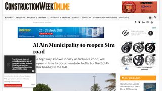 
                            11. Al Ain Municipality to reopen $1m road - Projects & Tenders ...