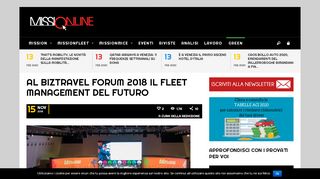 
                            11. Al BizTravel Forum 2018 il Fleet Management del futuro - Missionline