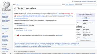 
                            11. Al Dhafra Private School - Wikipedia