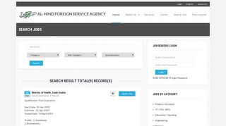 
                            10. AL-HIND FOREIGN SERVICE AGENCY-Search Jobs