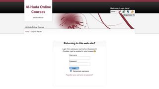 
                            9. Al-Huda Online Courses: Login to the site