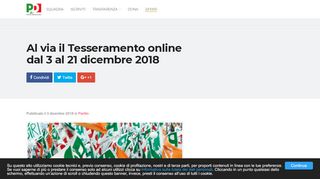 
                            6. Al via il Tesseramento onlinedal 3 al 21 ... - Partito Democratico