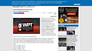 
                            11. Al via le Wpt National Series Italy - Poker - Sportmediaset
