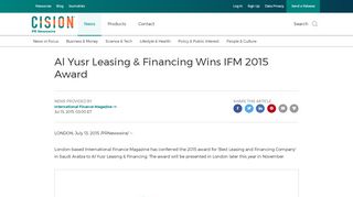 
                            13. Al Yusr Leasing & Financing Wins IFM 2015 Award - PR ...
