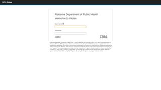 
                            12. Alabama Department of Public Health - IBM iNotes Login