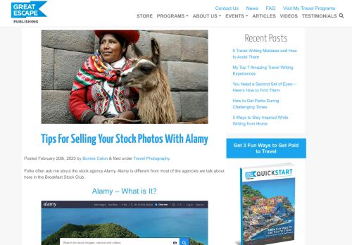 
                            9. Alamy Stock Photos – Top Tips For Selling Photos on Alamy