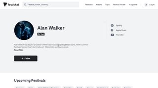 
                            9. Alan Walker Festival Tickets - Festicket