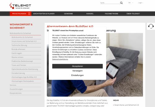 
                            7. Alarmanlagen-App BuildSec | TELENOT