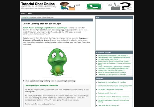 
                            6. Alasan Camfrog Eror dan Susah Login | Tutorial Chat