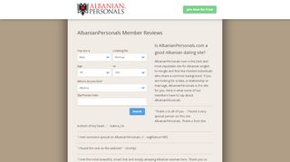 
                            4. AlbanianPersonals Member Reviews - Albanian singles