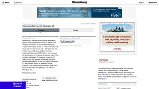 
                            7. Albatross CX: Private Company Information - Bloomberg