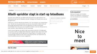 
                            7. ​Albelli-oprichter stapt in start-up fotoalbums - RetailNews.nl