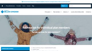 
                            2. Alberta Blue Cross - Individual plan members - Member sign in