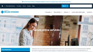 
                            2. Alberta Blue Cross - Plan administrators - Secure online services