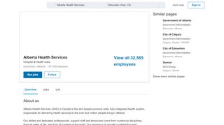 
                            9. Alberta Health Services | LinkedIn