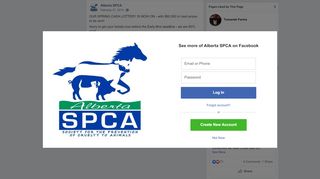 
                            9. Alberta SPCA - OUR SPRING CASH LOTTERY IS NOW ON - with ...