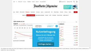 
                            11. ALBIS LEASING AG O.N.: aktueller Kurs und Nachrichten - FAZ.NET