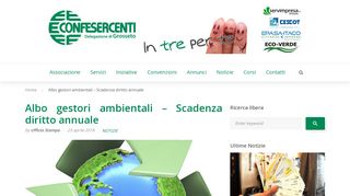 
                            12. Albo gestori ambientali – Scadenza diritto annuale – Confesercenti ...