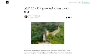 
                            9. ALC 2.0 - The great and adventurous tour – Ismail Nurudeen – Medium