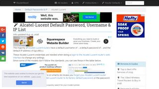 
                            4. Alcatel-Lucent Default Password, Login & IP List (updated August ...
