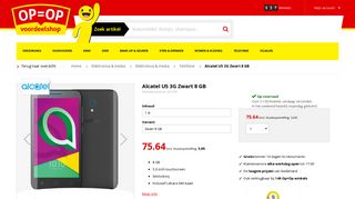 
                            11. Alcatel U5 3G Zwart 8 GB - Op=Op Voordeelshop