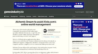 
                            4. Alchemic Dream to assist Xivio.com's online world management ...