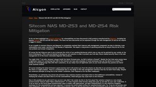 
                            6. Alcyon :: Sitecom NAS MD-253 and MD-254 Risk Mitigation