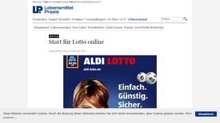 
                            9. Aldi Süd::Start für Lotto online - Lebensmittel Praxis