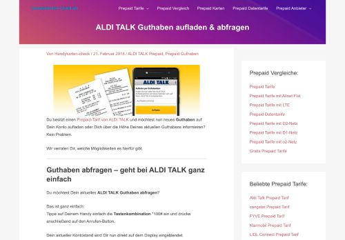 
                            13. ALDI TALK Guthaben aufladen & abfragen - so geht's