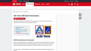 
                            5. Aldi Talk: SIM-Karte freischalten - CCM