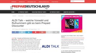 
                            1. ALDI Talk - Vorwahl und Rufnummern beim Prepaid Discounter im ...