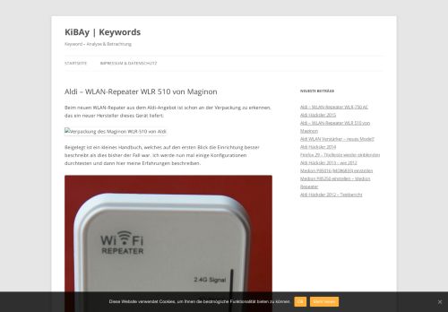 
                            6. Aldi – WLAN-Repeater WLR 510 von Maginon | KiBAy | Keywords