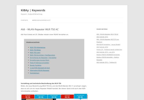 
                            5. Aldi – WLAN-Repeater WLR-750 AC | KiBAy | Keywords