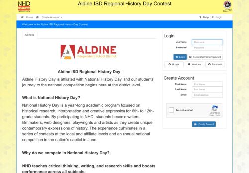 
                            13. Aldine ISD Regional History Day Contest