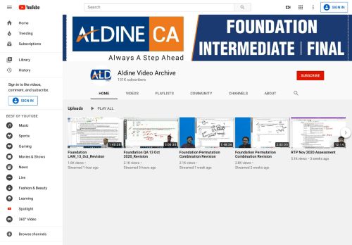 
                            8. Aldine Video Archive - YouTube