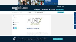 
                            6. Aldrex Suppliers Ltd Jobs, Working at Aldrex Suppliers Ltd - myjob.mu