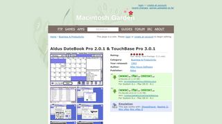 
                            11. Aldus DateBook Pro 2.0.1 & TouchBase Pro 3.0.1 - Macintosh Garden