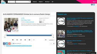 
                            13. ALEJANDRO FERNANDEZ/ Entidad de la semana Radio Utedyc ...