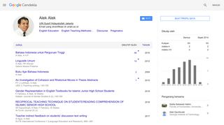 
                            10. Alek Alek - Pengutipan Google Scholar