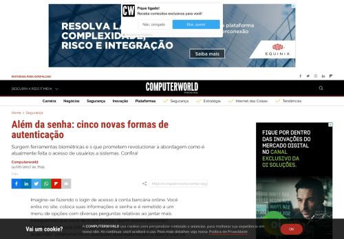 
                            13. Além da senha: cinco novas formas de autenticação | Computerworld