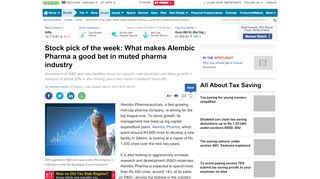 
                            10. Alembic Pharma: Stock pick of the week: What makes Alembic Pharma ...